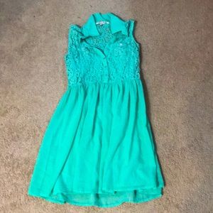 Women’s mint green lace top dress